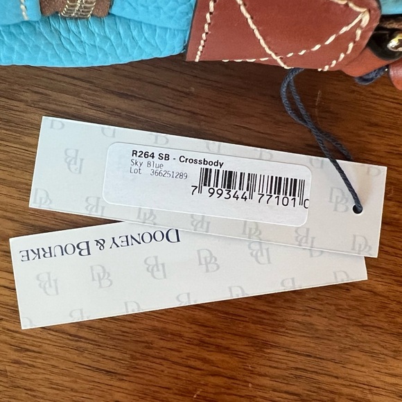 Dooney & Burke Pebble Grain Crossbody, Sky Blue - Picture 8 of 11